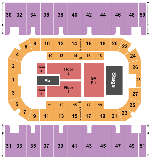 First Interstate Arena Zach Top Seating Chart